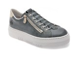 Cumpara ieftin Pantofi sport RIEKER bleumarin, M1953, din piele ecologica