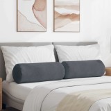 vidaXL Perne Bolster 2 pcs Gri &icirc;nchis &Oslash; 25 x 70 cm 42014329