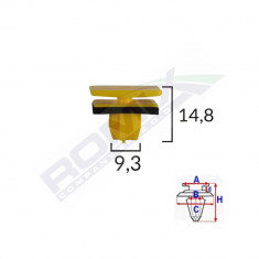 CLIPS FIXARE ELEMENTE EXTERIOARE PENTRU HYUNDAI 9.3X14.8MM - GALBEN SET 10 BUC 61836