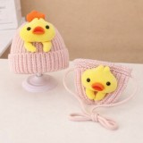 Set roz pudra caciulita si gentuta - Puisor (Marime Disponibila: 12-18 luni)