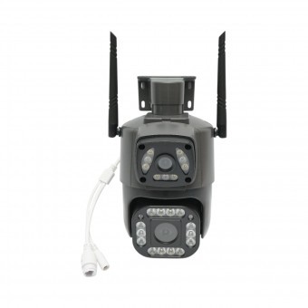 Camera de supraveghere lentila duala 4MP 1080P, P2P WIFI 2.4GHz, PTZ cu senzor de miscare, detectie umana si aplicatie V380 Pro foto