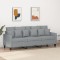 Gossi canapea cu 3 locuri, gri deschis, material 180cm textil