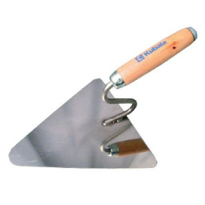 MISTRIE INOX TRIUNGHIULARA CU MANER LEMN 200X190MM foto