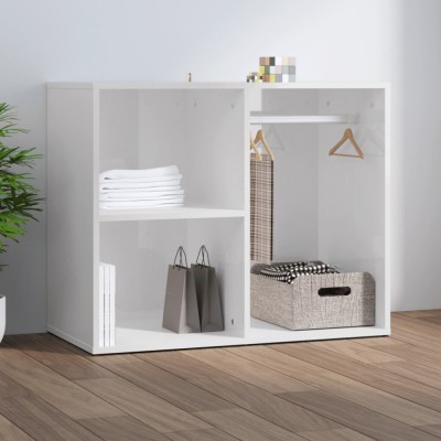 vidaXL Dulap de dressing, alb extralucios, 80x40x65 cm, lemn compozit foto
