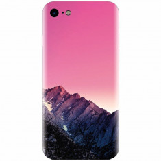 Husa silicon pentru Apple Iphone 6 Plus, Mountain Peak Pink Gradient Effect