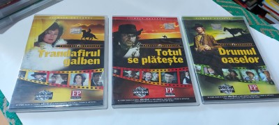 TRANDAFIRUL GALBEN TOTUL SE PLATESTE DRUMUL OASELOR DVD-URI LOT 3 BUCATI foto