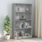 Gossi biblioteca cu 4 niveluri gri sonoma 80x24x142 cm lemn compozit
