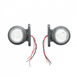 Lampi laterale de gabarit cu LED 12/24V, rosu-alb, Cod: BK69445, Brand: BRECKNER GERMANY