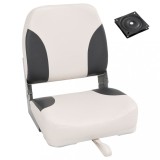 vidaXL Set scaun pliabil de barcă, 2 piese, spătar mic/centură fixare
