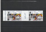 ROMANIA 2002 LP 1581b UNITI VOM INVINGE 2 SERII CU O VINIETA MNH NESTAMPILATE, Nestampilat