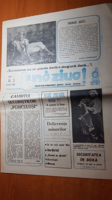 ziarul buna ziua 6 martie 1990-articolul file din viata regelui mihai