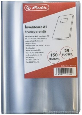 INVELITOARE A5 PP 150 MICRONI TRANSPARENTA foto