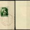 Ardealul de Nord 1945 Posta Salajului timbru 2P pe 1P pe fragment plic Simleu