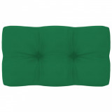 Pernă canapea din paleți, verde, 70 x 40 x 10 cm