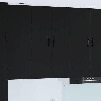 vidaXL Dulap suspendat de bucătărie cu raft Negru 60 x 31 x 100 cm 885136 foto