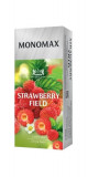 Cutie ceai cu 25 pliculețe Monomax - Strawberry Field: amestec de ceai verde cu aromă de fragi 90 g