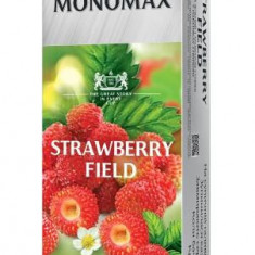 Cutie ceai cu 25 pliculețe Monomax - Strawberry Field: amestec de ceai verde cu aromă de fragi 90 g