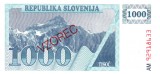 Slovenia 1 000 Tolar 1990 Specimen P-9a UNC