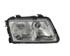 Far AUDI A3 (8L), 01.1996-12.1999, DEPO, fata, partea dreapta, cu lampa ceata fata;tip bec H4+H7+W5W; manual/electric; fara motor;