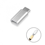 Adaptor Micro USB Mama la USB Type C Tata Culoare Argint