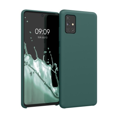 Husa Kwmobile pentru Samsung Galaxy A51, Silicon, Verde, 51197.171 foto