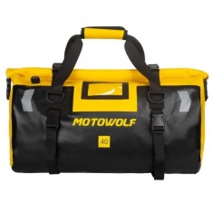 Geantă Moto Motowolf Multifuncțională și Impermeabilă cu Capacitate Mare, Ideală pentru Călătorii &icirc;n Aer Liber, 40L, Galbena