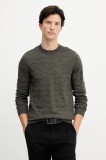 Armani Exchange pulover din amestec de l&acirc;nă culoarea verde, light, XM001560 AF11982