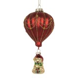 Cumpara ieftin Set 6 ornamente brad Craciun Balon Zburator sticla multicolora &Oslash; 7x15 cm