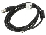 Cablu USB 2.0 USB B la USB C aurit 1,8m negru