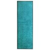 VidaXL Covoraș de ușă lavabil, cyan, 60 x 180 cm 323459