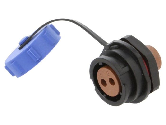 Conector mamă IP67 2 pini, 10A