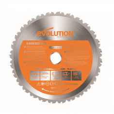 Disc pentru fierastrau circular, taiere multifunctionala Evolution RAGEBLADE255MULTI-1374, O255 x 25.4 mm, 28 dinti foto