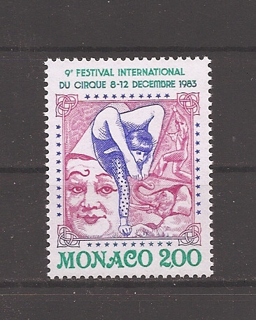 Monaco 1983 - Al 9-lea Festival Internațional de Circ, Monaco, MNH