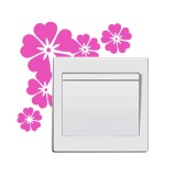 Sticker decorativ pentru intrerupator, Flori, 11 cm, 12208ST-3