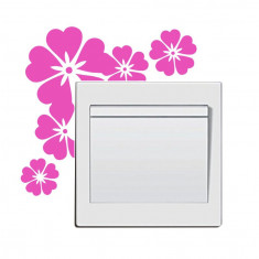 Sticker decorativ pentru intrerupator, Flori, 11 cm, 12208ST-3