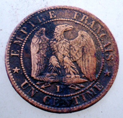 2.241 FRANTA NAPOLEON III 1 UN CENTIME 1855 D foto