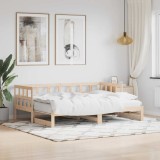 vidaXL Pat de zi cu extensie, 80x200 cm, lemn masiv de pin