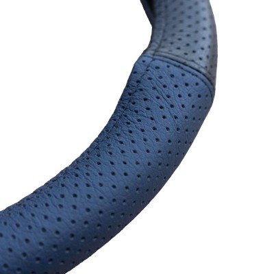 Husa Volan Piele Naturala Perforata Albastru 37-39 Cm Mega Drive 473352 114514 foto