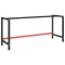 Gossi cadru banc de lucru, negru mat/rosu mat, 180x57x79 cm, metal
