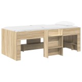 vidaXL Cadru de Pat &Icirc;nalț pentru Copii 2 pcs Sonoma Lemn prelucrat 3422589