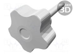Buton de reglare ELESA GANTER &Oslash; 32mm M6 40mm H 23mm Capac negru