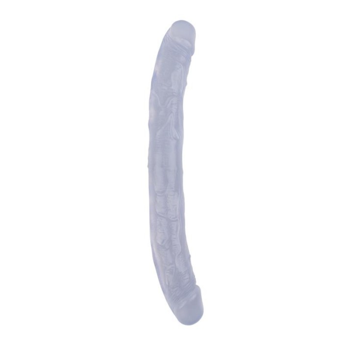 Dildo Dublu Erotic Moments PVC Transparent 32 cm