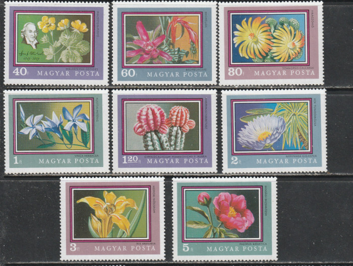 Ungaria 1971 - A 200-a Anivesare a Gradinii Botanice din Budapesta 8v MNH