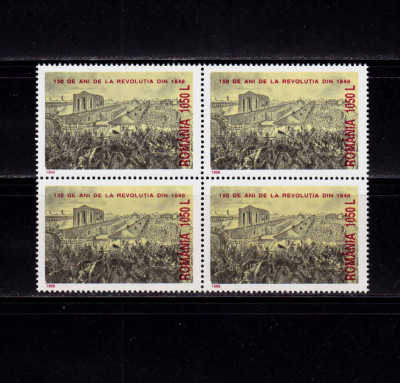 RO 1998 , LP 1462 ,&amp;quot;150 ani Revolutia 1848&amp;quot; , bloc de 4 ,MNH foto