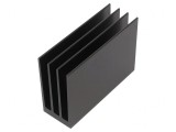 Radiator Extrudat cu Aripioare Negru 100x35x70mm