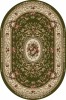 Covor Oval Model Lotos 568-310, Marime 80 x 150 cm, Verde, Inaltime Fir 8 mm, Antialergic, Polipropilena, Living, Dormitor, Sufragerie, Birou