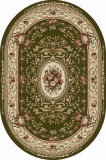 Covor Oval Model Lotos 568-310, Marime 80 x 150 cm, Verde, Inaltime Fir 8 mm, Antialergic, Polipropilena, Living, Dormitor, Sufragerie, Birou