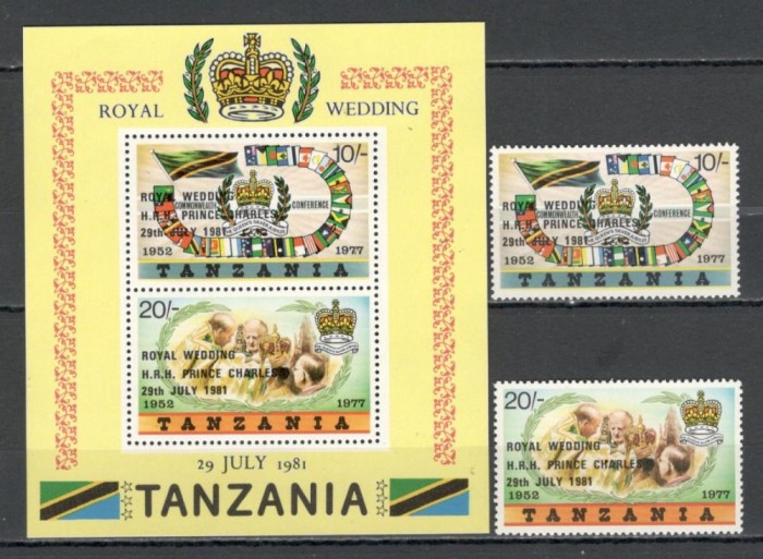 Tanzania.1981 Nunta regala Printul Charles si Lady Diana-supr. GX.98