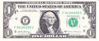 Bancnota Statele Unite ale Americii 1 Dolar 2017A - PNew UNC ( F = Atlanta ) foto