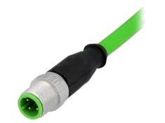 Conector M12 tată 4 pini drept D-Ethernet cablu 10m HARTING